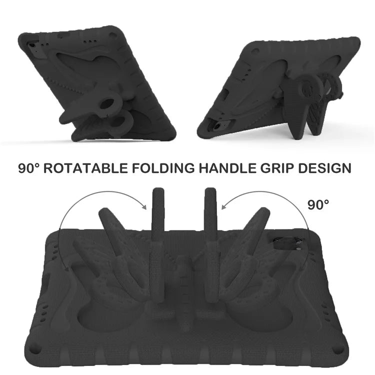 For iPad Air 11 (2024) Case Butterfly EVA Tablet Cover with Kickstand / Shoulder Strap