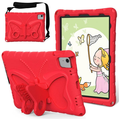 For iPad Air 11 (2024) Case Butterfly EVA Tablet Cover with Kickstand / Shoulder Strap