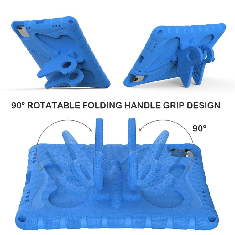 For iPad Air 11 (2024) Case Butterfly EVA Tablet Cover with Kickstand / Shoulder Strap