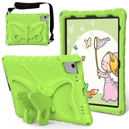 For iPad Air 11 (2024) Case Butterfly EVA Tablet Cover with Kickstand / Shoulder Strap