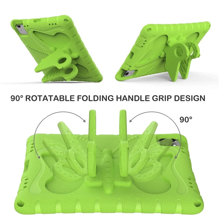 For iPad Air 11 (2024) Case Butterfly EVA Tablet Cover with Kickstand / Shoulder Strap