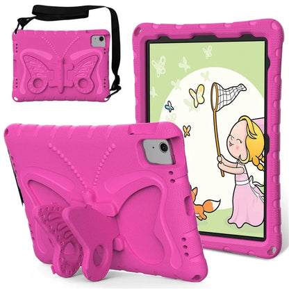 For iPad Air 11 (2024) Case Butterfly EVA Tablet Cover with Kickstand / Shoulder Strap