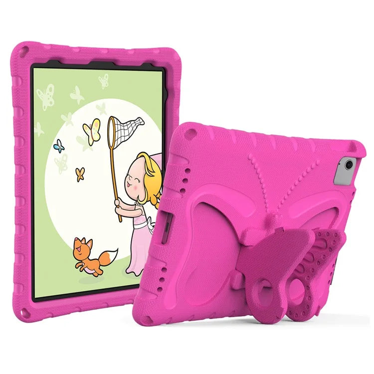 For iPad Air 11 (2024) Case Butterfly EVA Tablet Cover with Kickstand / Shoulder Strap