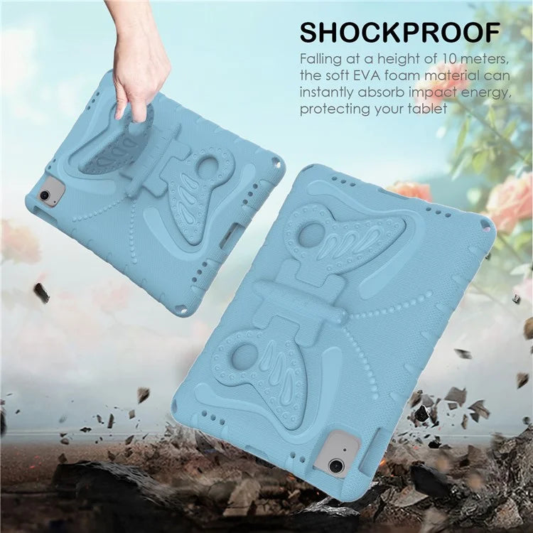 For iPad Air 11 (2024) Case Butterfly EVA Tablet Cover with Kickstand / Shoulder Strap