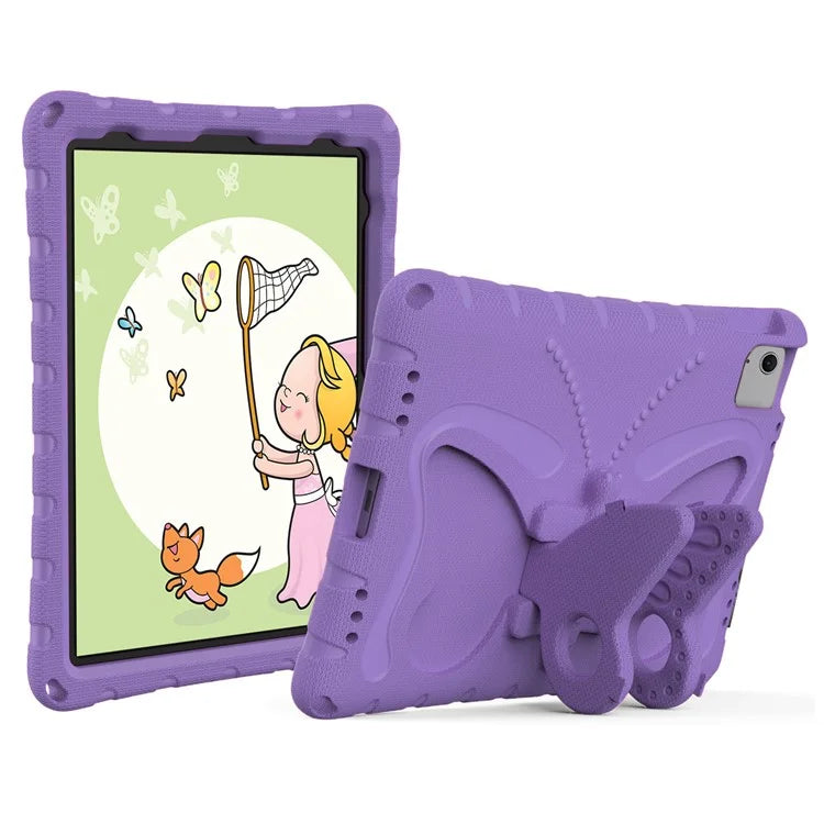 For iPad Air 11 (2024) Case Butterfly EVA Tablet Cover with Kickstand / Shoulder Strap