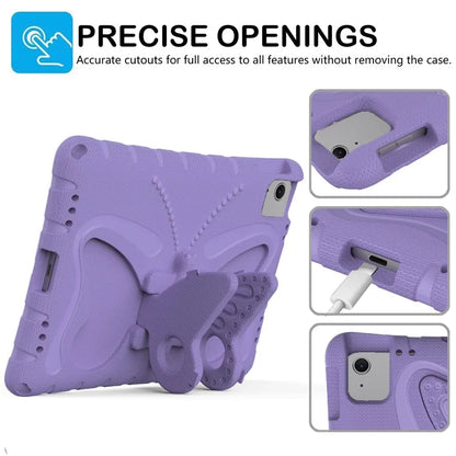For iPad Air 11 (2024) Case Butterfly EVA Tablet Cover with Kickstand / Shoulder Strap