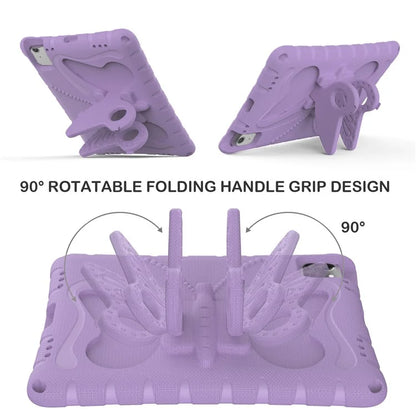 For iPad Air 11 (2024) Case Butterfly EVA Tablet Cover with Kickstand / Shoulder Strap