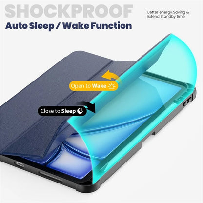 For iPad Air (2020) / (2022) / Air 11 (2024) / iPad Pro 11-inch (2018) / (2020) / (2021) / (2022) Case Leather Tablet Cover