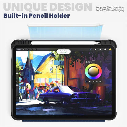 For iPad Air (2020) / (2022) / Air 11 (2024) / iPad Pro 11-inch (2018) / (2020) / (2021) / (2022) Case Leather Tablet Cover