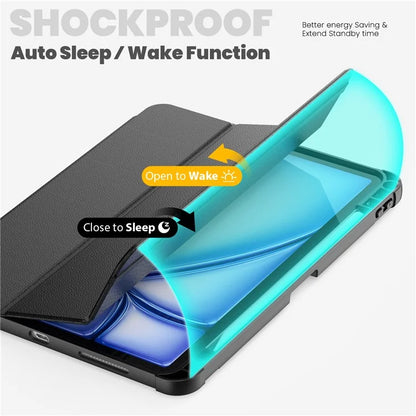For iPad Air (2020) / (2022) / Air 11 (2024) / iPad Pro 11-inch (2018) / (2020) / (2021) / (2022) Case Leather Tablet Cover