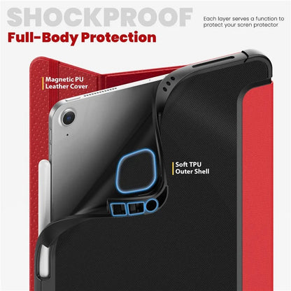 For iPad Air (2020) / (2022) / Air 11 (2024) / iPad Pro 11-inch (2018) / (2020) / (2021) / (2022) Case Leather Tablet Cover