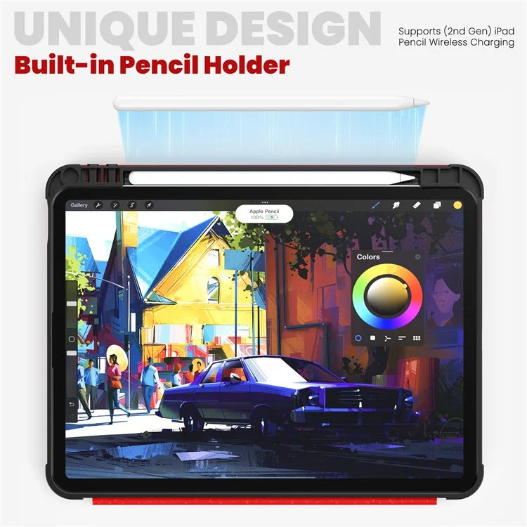 For iPad Air (2020) / (2022) / Air 11 (2024) / iPad Pro 11-inch (2018) / (2020) / (2021) / (2022) Case Leather Tablet Cover
