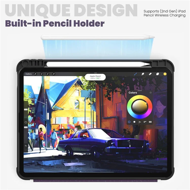 For iPad Air (2020) / (2022) / Air 11 (2024) / iPad Pro 11-inch (2018) / (2020) / (2021) / (2022) Case Leather Tablet Cover