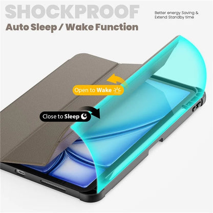 For iPad Air (2020) / (2022) / Air 11 (2024) / iPad Pro 11-inch (2018) / (2020) / (2021) / (2022) Case Leather Tablet Cover