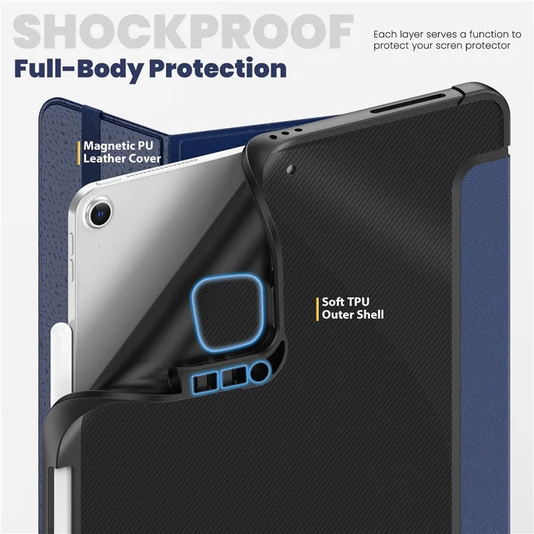 For iPad Air 13 (2024) / iPad Pro 13 (2024) / Pro 12.9 (2022) / (2021) / (2020) / (2018) Case Stand Leather Tablet Cover
