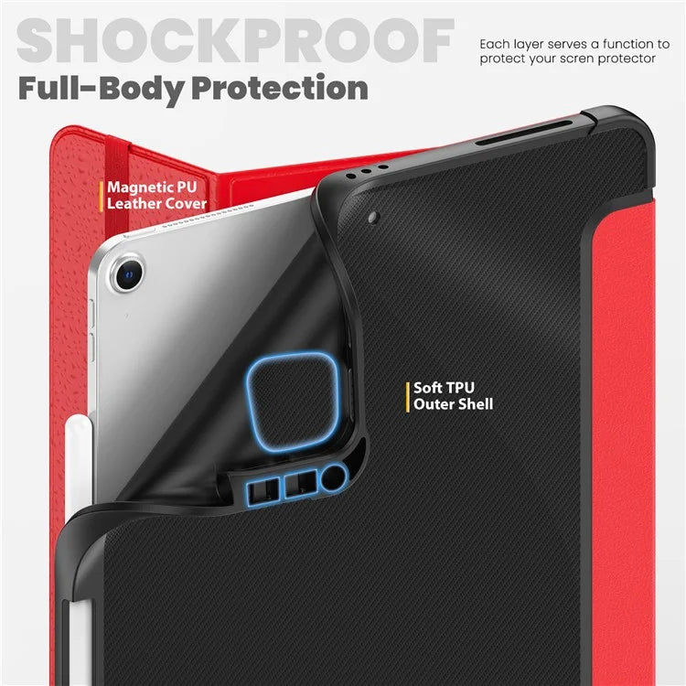For iPad Air 13 (2024) / iPad Pro 13 (2024) / Pro 12.9 (2022) / (2021) / (2020) / (2018) Case Stand Leather Tablet Cover