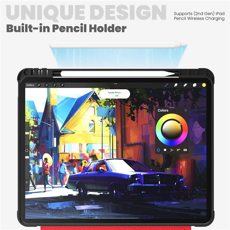 For iPad Air 13 (2024) / iPad Pro 13 (2024) / Pro 12.9 (2022) / (2021) / (2020) / (2018) Case Stand Leather Tablet Cover