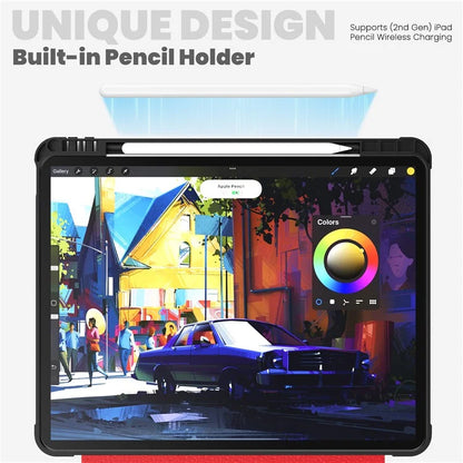 For iPad Air 13 (2024) / iPad Pro 13 (2024) / Pro 12.9 (2022) / (2021) / (2020) / (2018) Case Stand Leather Tablet Cover