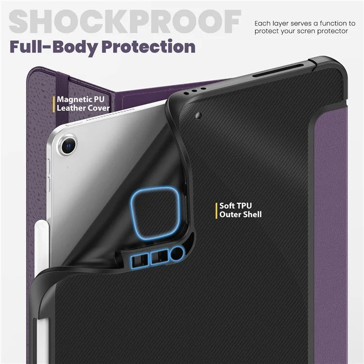 For iPad Air 13 (2024) / iPad Pro 13 (2024) / Pro 12.9 (2022) / (2021) / (2020) / (2018) Case Stand Leather Tablet Cover