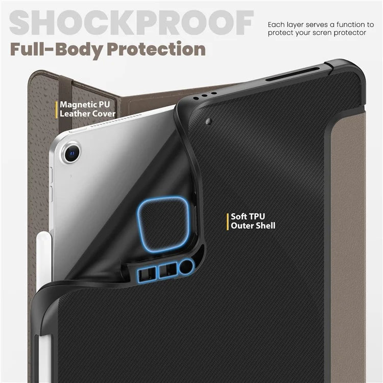 For iPad Air 13 (2024) / iPad Pro 13 (2024) / Pro 12.9 (2022) / (2021) / (2020) / (2018) Case Stand Leather Tablet Cover