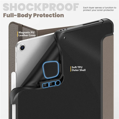 For iPad Air 13 (2024) / iPad Pro 13 (2024) / Pro 12.9 (2022) / (2021) / (2020) / (2018) Case Stand Leather Tablet Cover