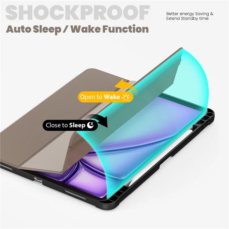 For iPad Air 13 (2024) / iPad Pro 13 (2024) / Pro 12.9 (2022) / (2021) / (2020) / (2018) Case Stand Leather Tablet Cover