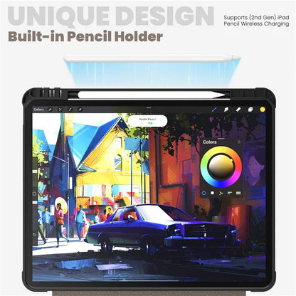 For iPad Air 13 (2024) / iPad Pro 13 (2024) / Pro 12.9 (2022) / (2021) / (2020) / (2018) Case Stand Leather Tablet Cover