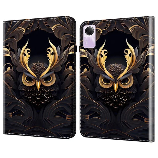 For Xiaomi Redmi Pad SE Case Card Slots PU Leather Pattern Printed Tablet Cover