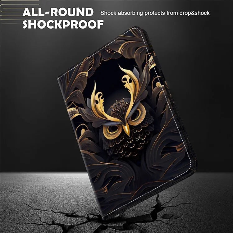 For Xiaomi Redmi Pad SE Case Card Slots PU Leather Pattern Printed Tablet Cover