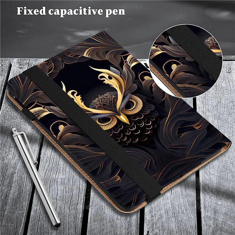 For Xiaomi Redmi Pad SE Case Card Slots PU Leather Pattern Printed Tablet Cover