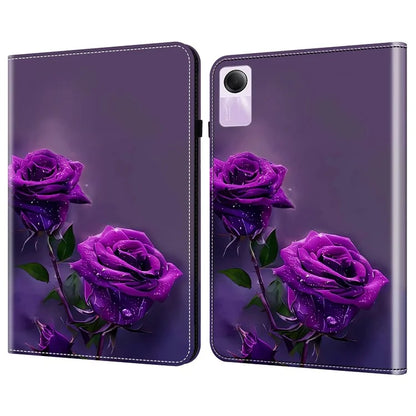 For Xiaomi Redmi Pad SE Case Card Slots PU Leather Pattern Printed Tablet Cover