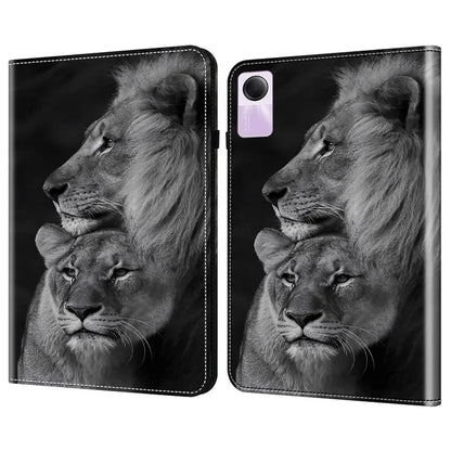 For Xiaomi Redmi Pad SE Case Card Slots PU Leather Pattern Printed Tablet Cover