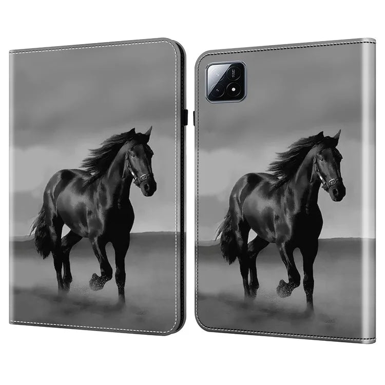 For Xiaomi Pad 6S Pro 12.4 Leather Case Pattern Printed Stand Tablet Cover