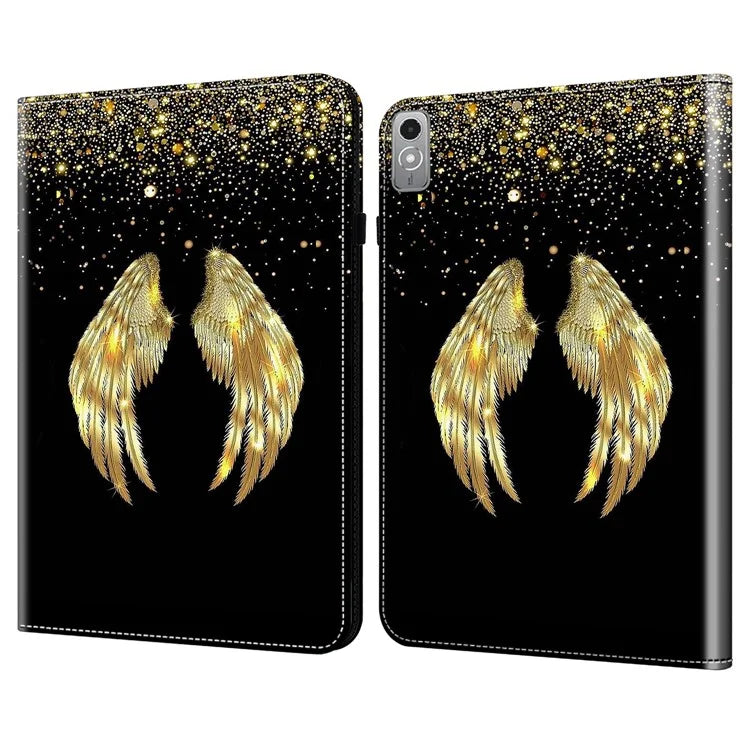 For Lenovo Tab P12 Case PU Leather Card Slots Tablet Cover Pattern Printing