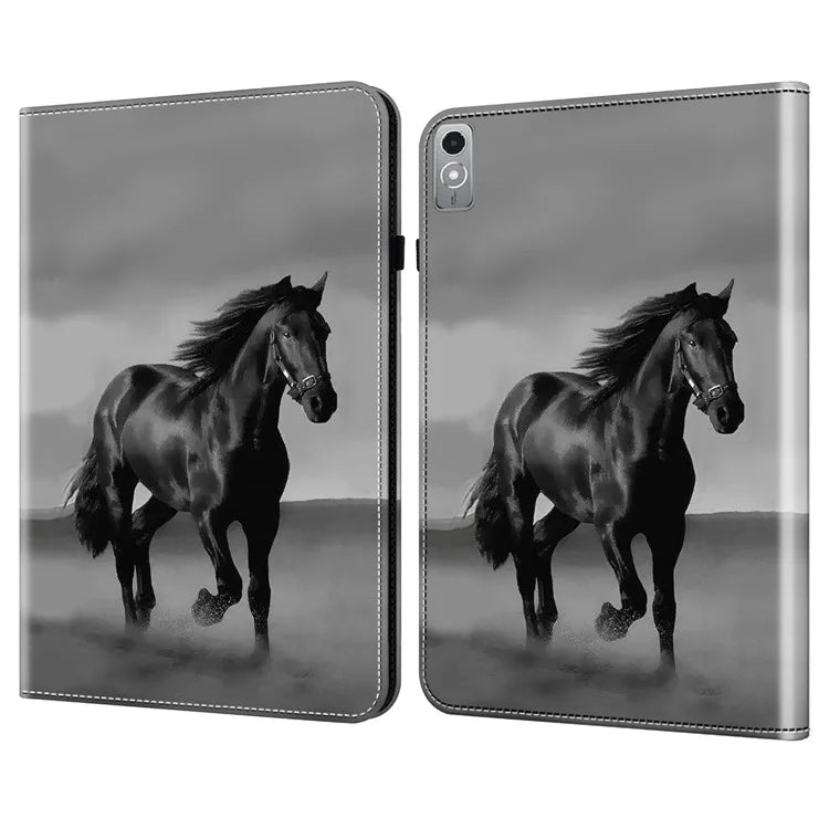 For Lenovo Tab P12 Case PU Leather Card Slots Tablet Cover Pattern Printing