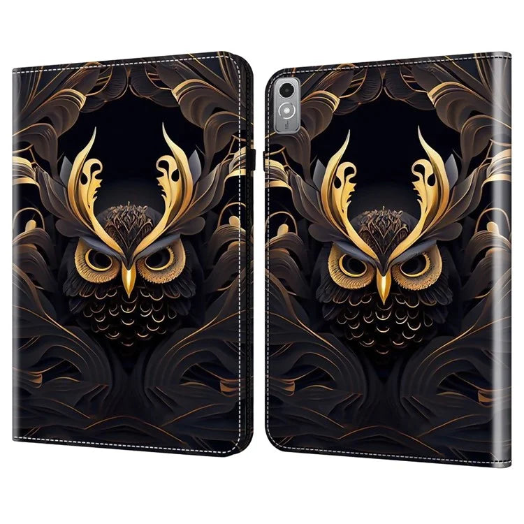 For Lenovo Tab P12 Case PU Leather Card Slots Tablet Cover Pattern Printing