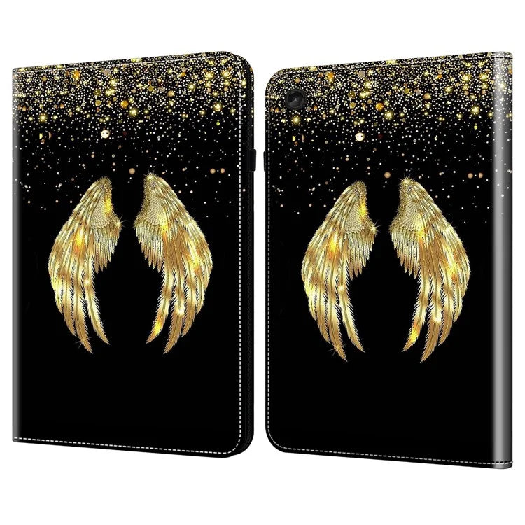 For Lenovo Tab M10 Plus (3rd Gen) Case Card Holder Pattern Printing Leather Tablet Cover