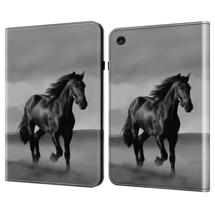 For Lenovo Tab M10 Plus (3rd Gen) Case Card Holder Pattern Printing Leather Tablet Cover
