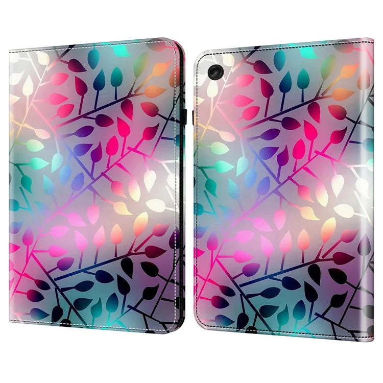 For Lenovo Tab M10 Plus (3rd Gen) Case Card Holder Pattern Printing Leather Tablet Cover
