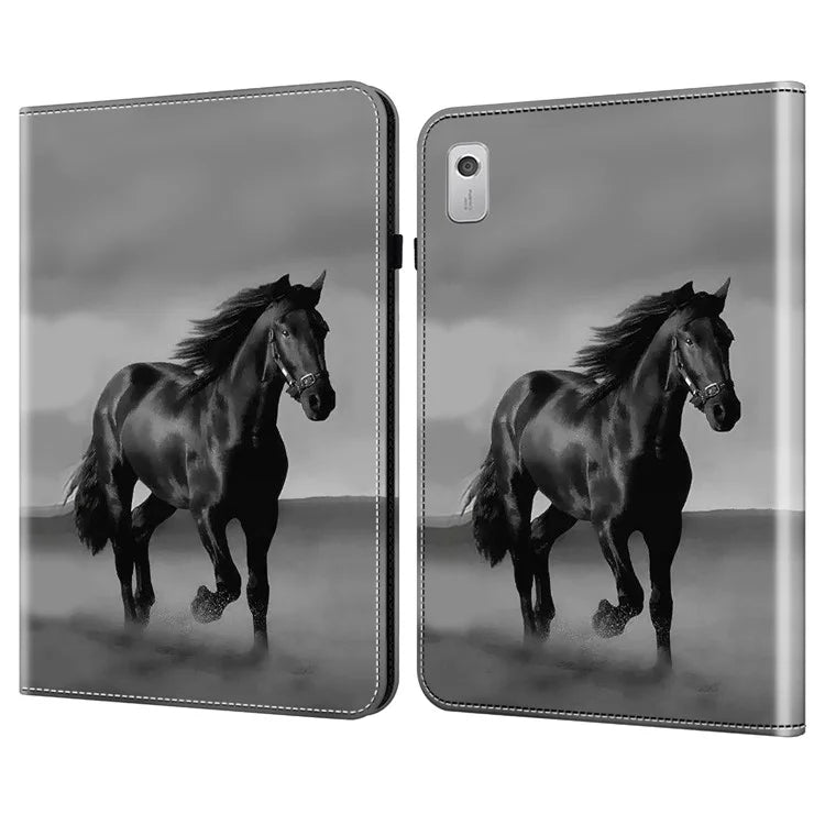 For Lenovo Tab M9 Shockproof Case Pattern Print Leather Tablet Cover with Stand