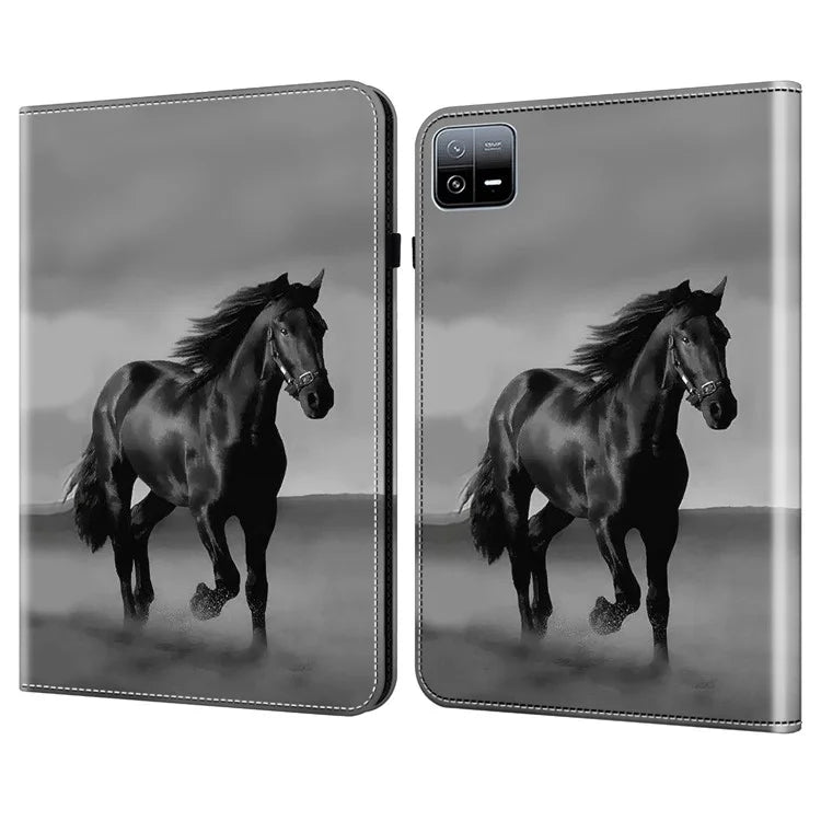For Xiaomi Pad 6 / Pad 6 Pro Case Pattern PU Leather Tablet Cover Multi-Viewing Angels