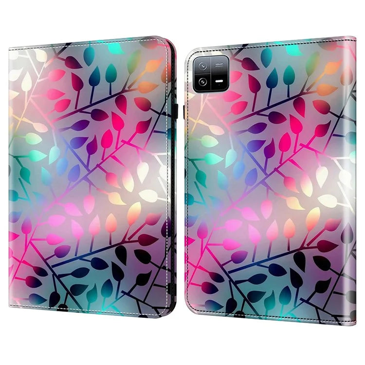 For Xiaomi Pad 6 / Pad 6 Pro Case Pattern PU Leather Tablet Cover Multi-Viewing Angels