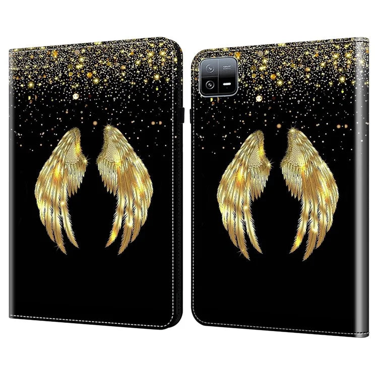 For Xiaomi Pad 6 / Pad 6 Pro Case Pattern PU Leather Tablet Cover Multi-Viewing Angels