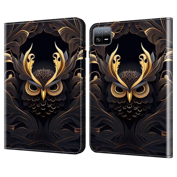 For Xiaomi Pad 6 / Pad 6 Pro Case Pattern PU Leather Tablet Cover Multi-Viewing Angels