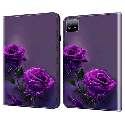 For Xiaomi Pad 6 / Pad 6 Pro Case Pattern PU Leather Tablet Cover Multi-Viewing Angels