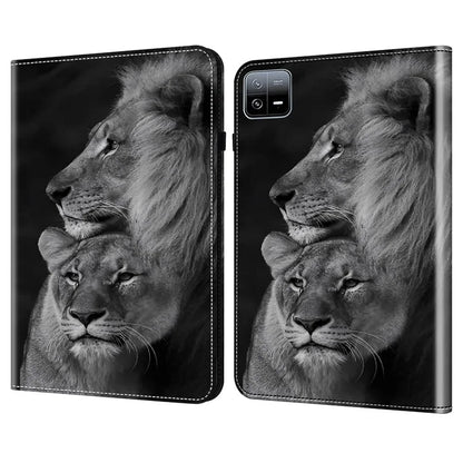 For Xiaomi Pad 6 / Pad 6 Pro Case Pattern PU Leather Tablet Cover Multi-Viewing Angels