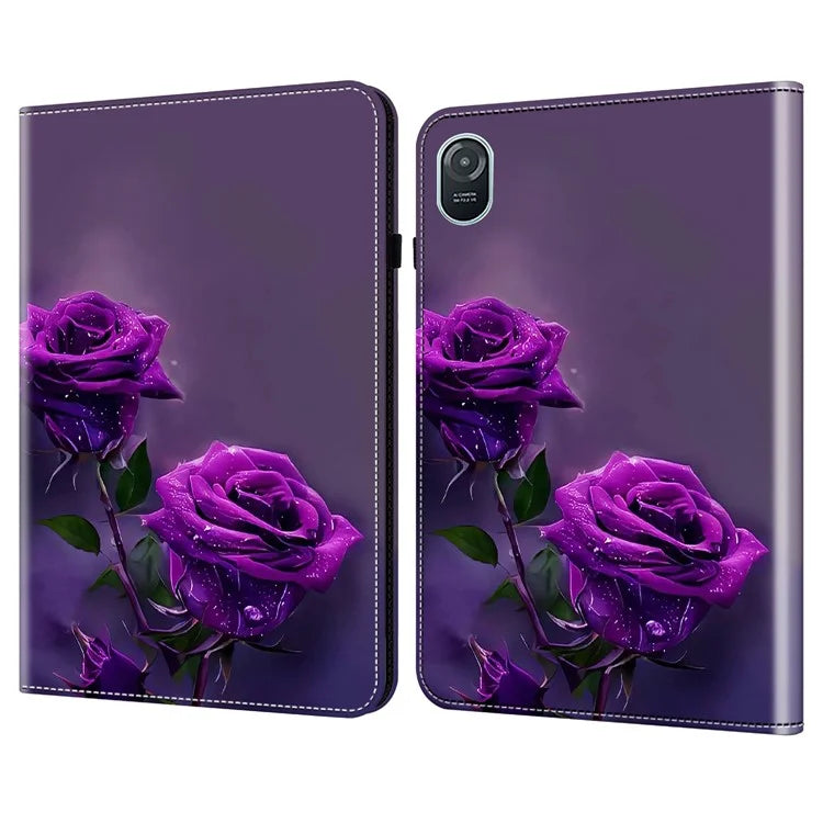 For Honor Pad 8 Stand Case Pattern Print Leather Tablet Cover with Card Slots