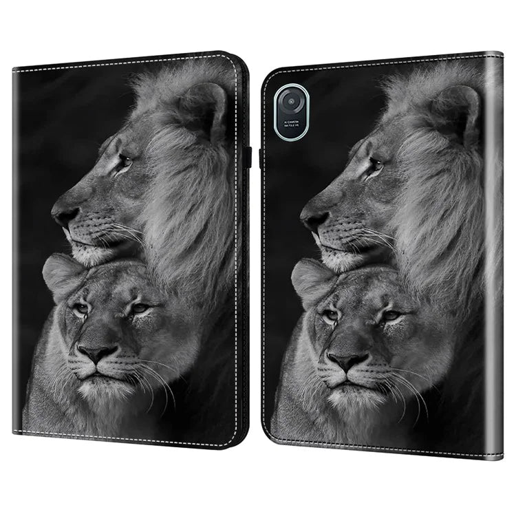 For Honor Pad 8 Stand Case Pattern Print Leather Tablet Cover with Card Slots