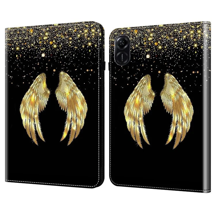 For Honor Pad X9 Case with Handstrap Pattern PU Leather Stand Tablet Cover