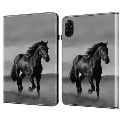 For Honor Pad X9 Case with Handstrap Pattern PU Leather Stand Tablet Cover